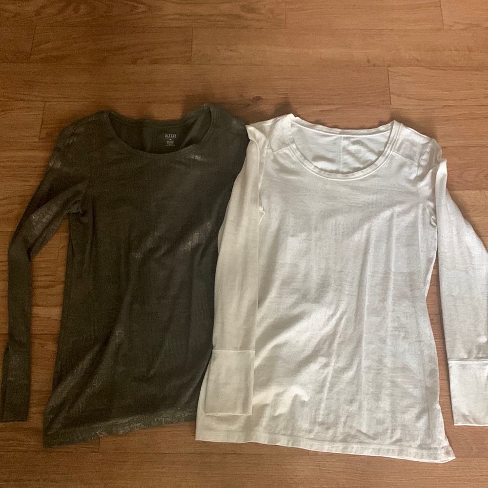 Gently loved long sleeve tops with gold shimmer